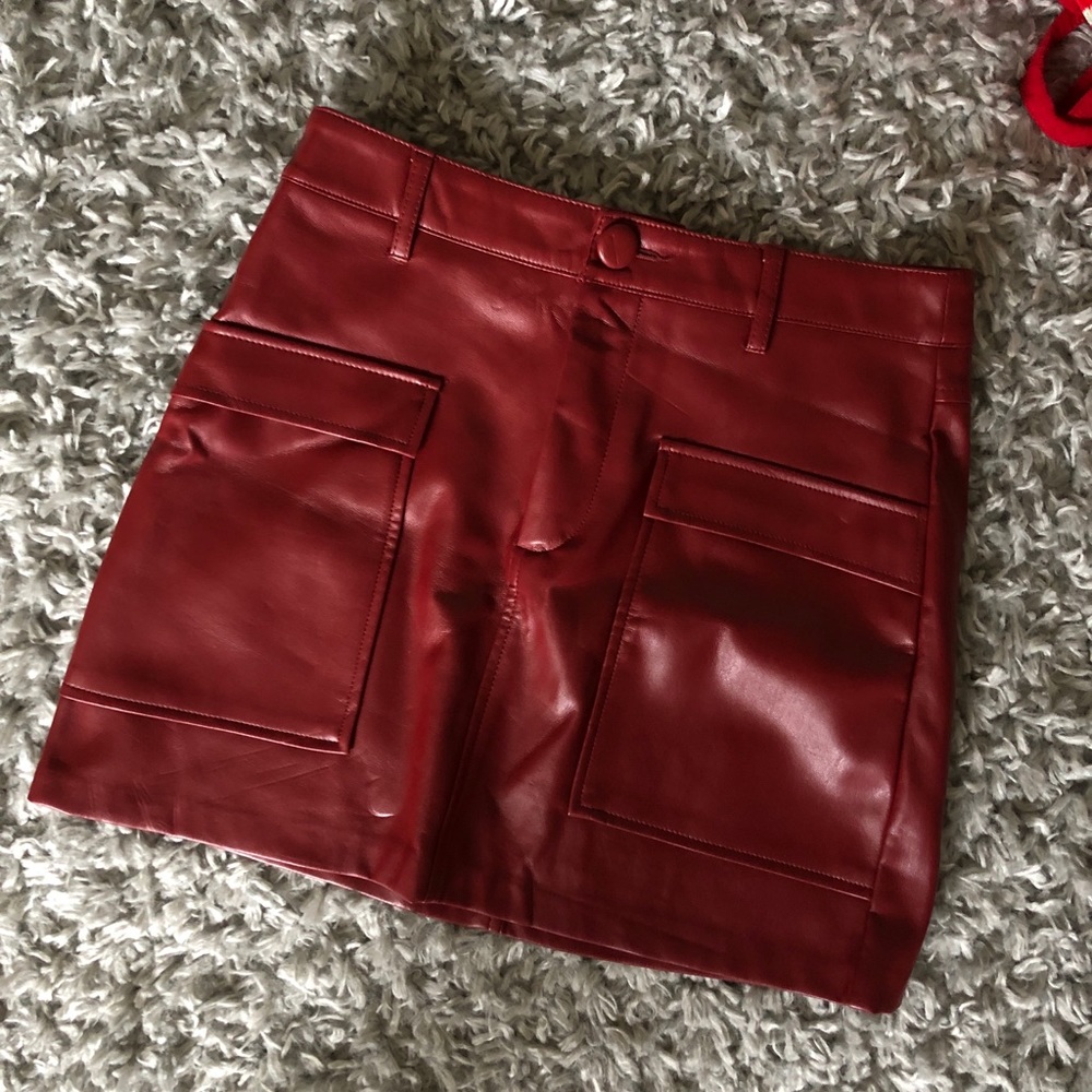 Zara faux leather skirt